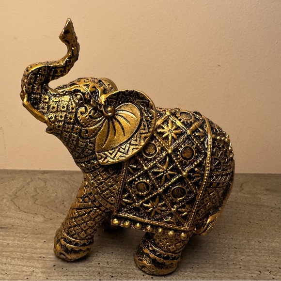 Other - Gold Elephant Figurine - Home Accents Decor